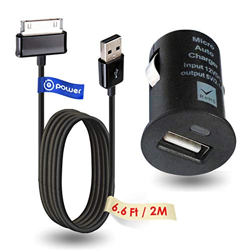 T POWER AC DC 6.6 ft cord 2A Car Charger Compatible with SAMSUNG Galaxy Note 10.1 Tablet Exynos PC GT-N8013EAYXAR GT-N8013-EA16BRB GT-N8013-ZW16BRB Replacement Auto boat adpater USB Data Charge Cable