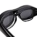 grinderPUNCH Polarized Sunglasses Wear Over Prescription Glasses (2 pcs) Large, Black