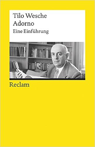 Adorno Eine Einfuhrung Reclams Universal Bibliothek Amazon De Wesche Tilo Bucher