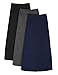 Free to Live 3 Pack Girls Maxi Skirt Kids Uniform Long Skirts for Teen 7-16 Years Old Size 7-8 -9, 10-12 -13, 14-16