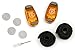LED Safety Light 2 Pack (Orange) - Nighttime Visibility for Runners, Cyclists, Walkers, Joggers, Kids, Dogs, Relays & More - Clip to Clothes Strap to Wrist, Ankle, Bike, Collar or Just About Anywhere!