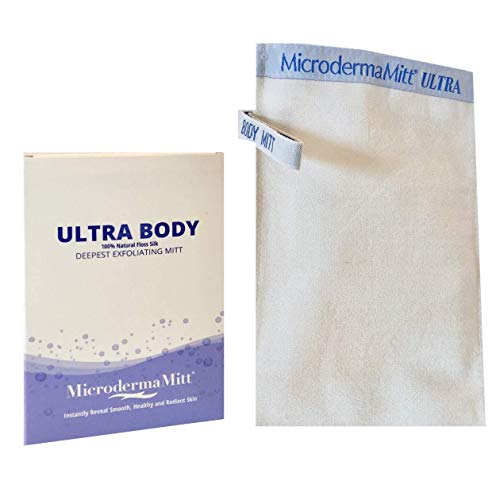 Microdermamitt ULTRA Best Deep Exfoliating Mitt Exfoliating Gloves Scrub Mitt Replaces Loofah Gloves Body Scrubs Dry Skin Scales Ichthyosis Treatment (Best Scrub For Dry Skin)