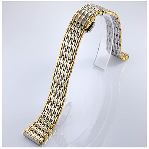 ZMSAZWY Watch Strap Butterfly Buckle Solid Stainless Steel 12mm14mm16mm18mm20mm22mm Accessories