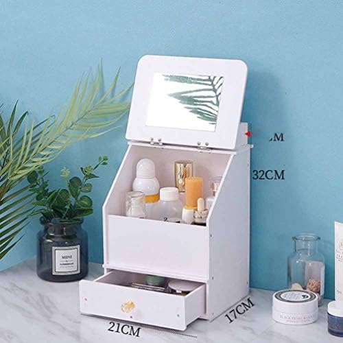化粧品収納ボックス 化粧鏡付きメイクボックス メイクケース 引き出し 大容量 コスメ収納 蓋付き 防水防塵 收納抜群 プラスチック 多機能 小物入れ 洗面台 スキンケア用品整理 ホワイト ピンク L M Byxd 3 405円 セール開催中最短即日発送 新作 人気 送料無料