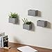 MyGift Modern Cement Wall Hanging Succulent & Herb Planter Boxes, Set of 4thumb 1