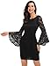 Noctflos Long Sleeve Lace Cocktail Dresses for Women Party Wedding
