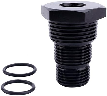 Oil Filter Adapter 1/2-28 to 3/4-16,13/16-16, 3/4NP for Car Anodized Aluminum Automotive Threaded Oil Filter Connection Screw Adapter Black
