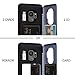 TORU CX PRO Compatible with Samsung Galaxy S9 Case - Protective Dual Layer Wallet with Hidden Card Holder + ID Card Slot Hard Cover, Mirror & USB Adapter - Orchid Gray