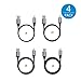 AXELECT Lightning Cable iPhone 6 Charger 4Pack (1ft,3ft,2X6ft) Assorted Lengths Combination Durable and Fast Charging Cable for iPhone X/8/8P, iPhone 7/7+/6/6+/6s/6s+/5/5s/5c/SE, iPad and More