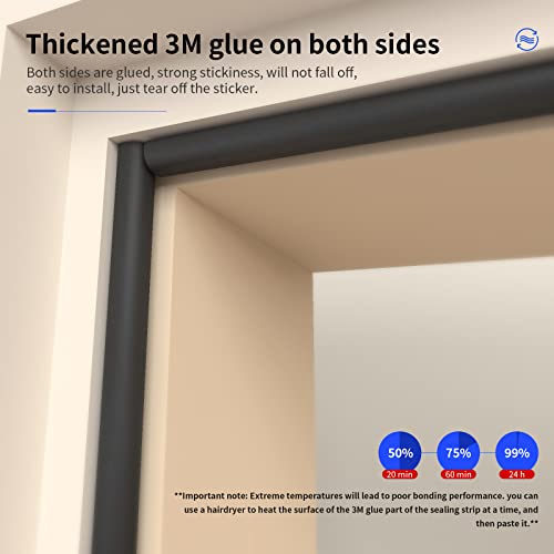 Weather Stripping Seal Strip for Doors/Windows, SelfAdhesive Backing