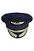 CHECKIN® Custom Upscale Military Pilot Cap Airline Captain Hat Uniform Party Hat Navy Officer Sailor Cap (61cm = XL = US 7 1/2)