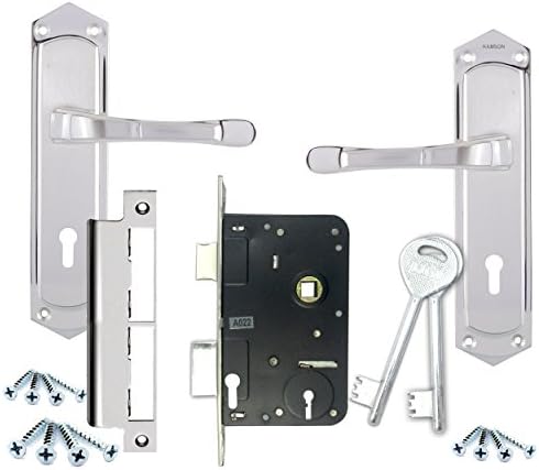 Aimtifit Reva 7" Ramson Series Brass Mortice Handleset with 6 Lever Lock & 2 Key (7" Ky_Bcp_180)