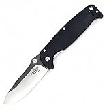 Knife F742-1 Firebird Pocket Folding Hunting Knife Carbon Fiber Handle SS Blade (Black)
