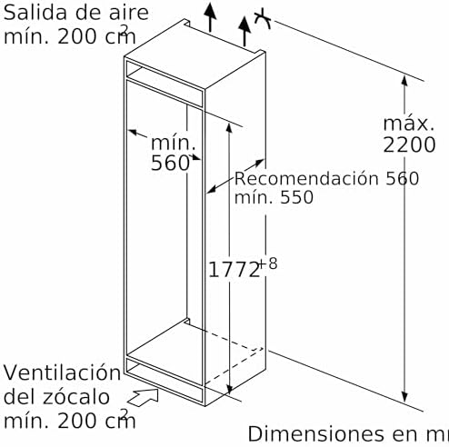, Congelador Integrado, Série 6, NoFrost, Gaveta BigBox, GIN81ACE0