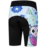 Children Cycling Bike Shorts Kid Cartoon Bicycle Riding Half Pants 3D Gel Padded Cycle Wear Tights for Boy Girl Blue Sports Size XL