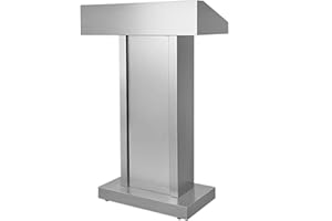 GAMNEYLIFE Stainless Steel Podium Stand for Lectern Presentation Church Classroom, Pulpitos para Iglesias for Pulpit Lecture Teacher Conference Rooms Speech with Heavy Base