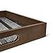 Jitsu Goods Fabric Lined Wooden Decorative Ottoman Tray | Kitchen Breakfast Serving with Cutout Wood Handles | Black & White Boho Pattern | Coffee Table Home Decor | Rustic Decorative Farmhouse Design