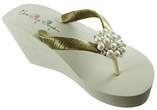 wedding wedge flip flops