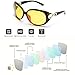 Myiaur Night-driving Glasses for Women and Man, Oversized Night-Vision Glasses for Safe Driving, Polarized HD Yellow Glasses