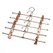 30Pack Koobay 35cm Shiny Metal Rose Copper Gold Clips Pants Hangers Trousers Skirt Hang Rack with Swivel Hook