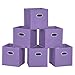 MaidMAX Storage Bins 12x12x12, for Home Organization and Storage, Toy Storage Cube, Closet Organizers and Storage, with Dual Plastic Handles, Purple, Set of 6