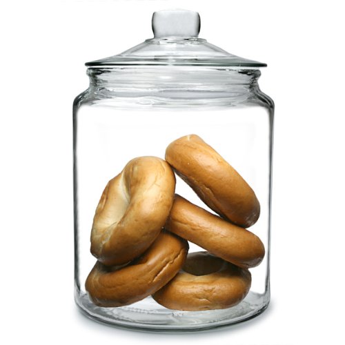 Utopia Biscotti Jar Extra Large 6.2ltr | Food Storage Jar, Glass Jar, Push Top Jar