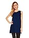 Red Hanger Womens Sleeveless Tunics - Women Flowy Tunic Tank Tops for Leggings (Navy-XL)