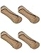 Dahlia Women's No Show Non Slip Liner Dress Socks - (4 Pack)