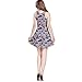 CowCow Womens Autumn Floral and Mushroom Pattern Inside Out Reversible Sleeveless Dress, XS-5XL