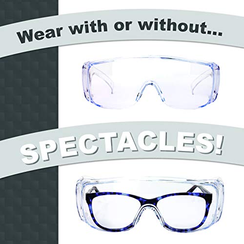 SAFE HANDLER Diamont Clear Vented Over Glasses Safety Glasses Meets