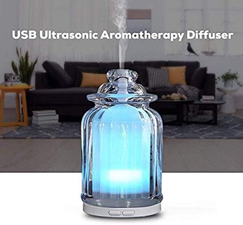 Aromatherapy Essential Oil Diffuser USB Ultrasonic Diffuser Cool Mist Humidifier For Bedroom Home Office Baby 7 Color LED Light Changing
