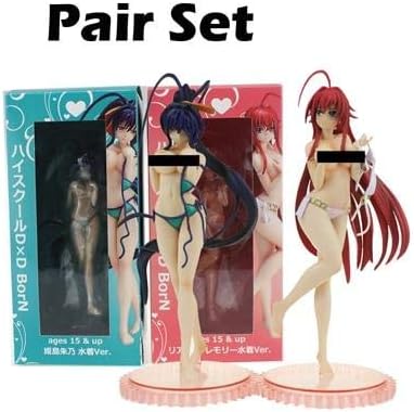 Homie Store 5 inch High School DxD Rias Gremory & Himejima Akeno Bikini ve Boxed 13cm PVC Anime S.e.x.y Girl Action Figure Model Doll Toys Gift - Pair Set - B841