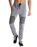 MODCHOK Men's Casual Joggers Drawstring Pants Sports Sweatpants Trousers Bottoms (M, Dark Grey 1)