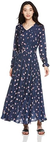 スパイラルガール Spiralgirl スパイラルガール フロントタックロングワンピース 23 ネイビー柄 F ワンピース チュニック 通販 Amazon