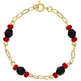 18k Gold Plated Simulated Azabache Evil Eye Protection Children Bracelet 6