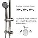 Fennocasa Polaris 1 Rain Shower System, includes 8” Rainfall Shower Head with High Pressure Handheld Combo, 3-Setting Handheld Spray, Height Adjustable Spray Holder, 60” Hose (Brushed Nickel)