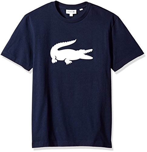 Lacoste men s short sleeve jersey with big tonal croc p…