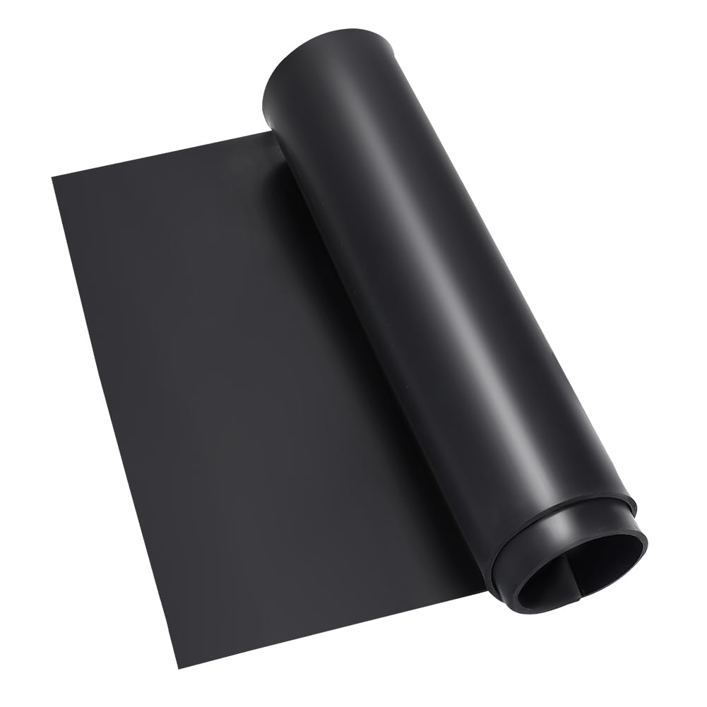 AHANDMAKER Solid Rubber Sheet Roll, 12 x 24 Inch Rubber Sheets Strips Heavy Duty Rubber Single Side Board for DIY Gaskets, Flooring, Sealing, Liner, Shield, Padding, Mat