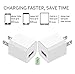 Certified 5W 1A USB Power Wall Charger with 2-Pack 10FT/3M [Heavy Duty] Nylon Braided 8 Pin Lightning to USB Cable Charger (Silver) (4-Pack) (2 Pack 10 Feet + 2 USB Adapters)