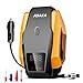 ASAKA Portable Air Compressor Pump -12V DC Air Compressor Tire Inflator, Auto Tire Pump with LED Light, Digital Air Pump for Car Tires - Bicycles - Motorcycles - Basketballs and Other