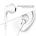 (2 Pack) Aux Headphones/Earphones/Earbuds 3.5mm Wired Headphones Noise Isolating Earphones with Built-in Microphone & Volume Control Compatible with iPhone 6 SE 5S 4 iPod iPad Samsung/Android MP3