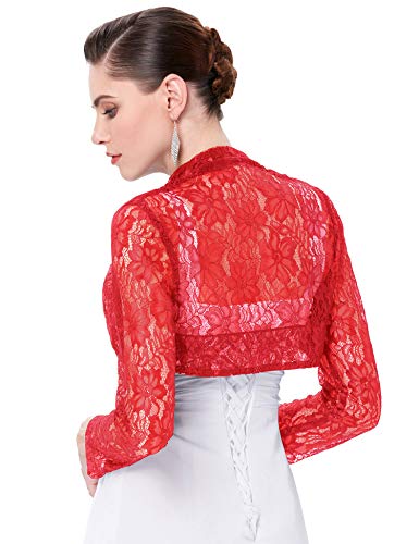 red lace shrug