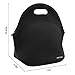 HIPPIH Insulated Waterproof Lunch Tote, Classic Durable Picnic Bag - Easy to Carry for Office, Picnic, Black
