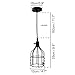 CLAXY® Ecopower Light Vintage Style Industrial Hanging Light Black Mini Pendant Wire Cage Lamp