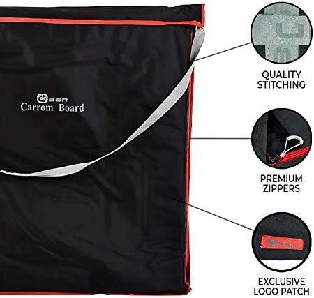 Uber Games, Padded Canvas Carrom Board Storage Carry Bag, Protects Your Boards and Allows Easy Transportation - Image 4
