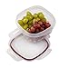 Rubbermaid Lock-Its Square Food Storage Container with Easy Find Lids, 5 Cup, Racer Red