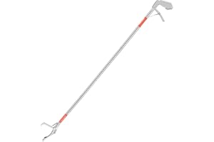 KTZCTPCA Snake Grabber Tool, Wide Professional Snake Catcher, Grapple Grabbing Stick Pole Pliers with Snake Bag Serrated Desi