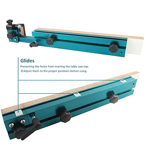 Triden Table Saw Miter Gauge Extension Fence System with Aluminum Miter