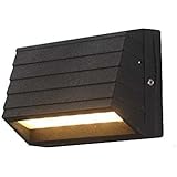 SPARC LIGHTS 4W LED Outdoor Exterior Wall Step Up/Down Light Fixture Lamp, Warm White (Metal)