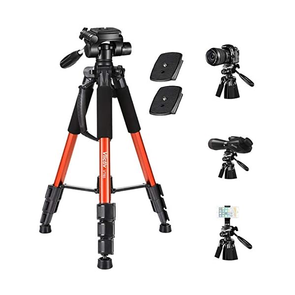 Victiv 165,1 cm Aluminium-Stativ für Kamera, kompaktes und leichtes Handy-Stativ, belastbar bis zu 4 kg, plus…